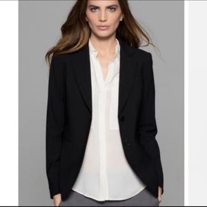 Theory Rory Tailor Two Button Classic Black Blazer Size 10